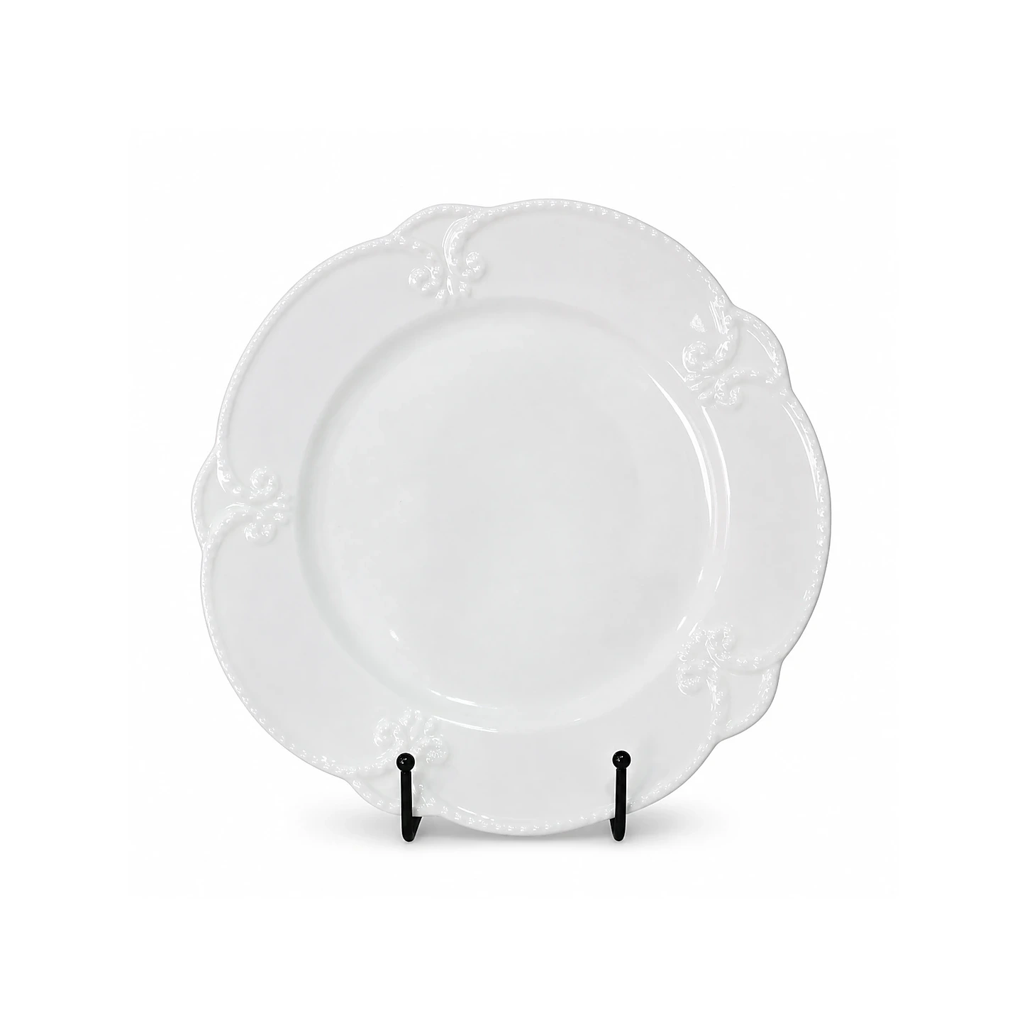 Plato Barroco Blanco — Majov Eventos Mazatlán