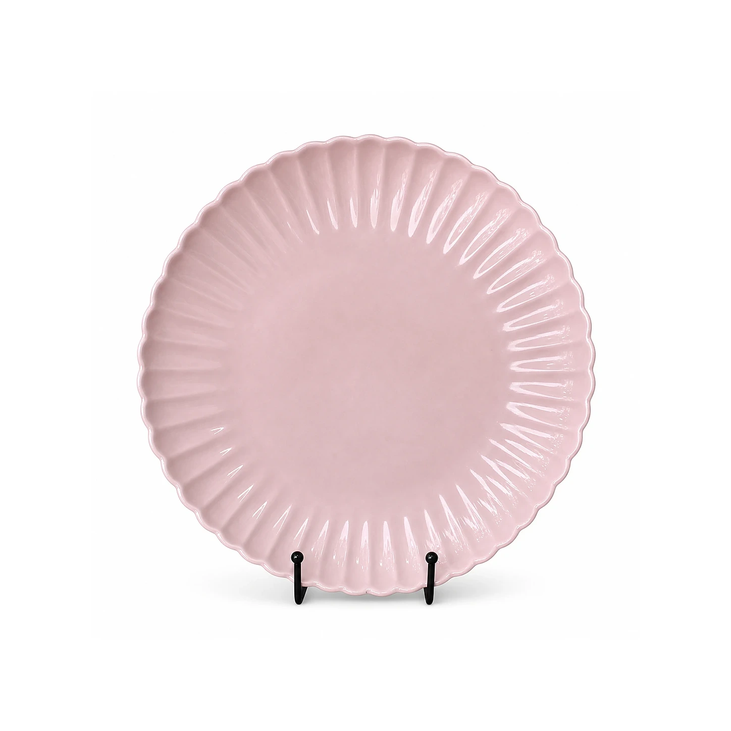 Plato concha postre rosa — Majov Eventos Mazatlán